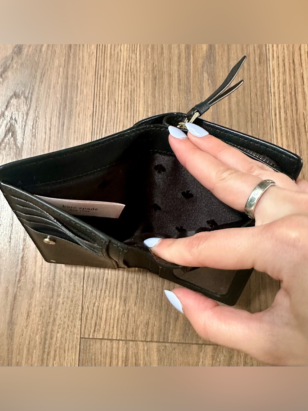 kate spade Black Saffiano Leather Zip Wallet - Picture 5 of 10
